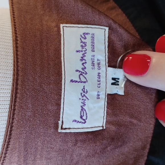 Louise Blumberg silk watercolor blazer jacket coat sz M - Picture 8 of 9